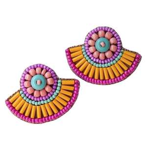 Pendientes de Cuentas de Semillas Hechos a Mano, Joyería de Cuentas de Arroz para Mujer, para Bodas y Fiestas, a Precio Económico - Product Image 5