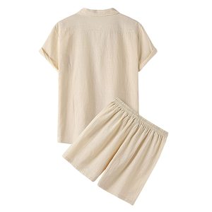 Último diseño personalizado hombres verano conjunto al por mayor Casual y ropa de gimnasio hombres pantalones cortos y camiseta conjunto ligero para la venta en el precio bajo - Product Image 3