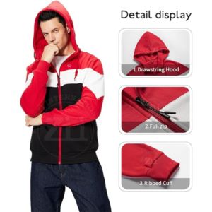 Double Layer Pullover Regular Fit Mens <b>Ninja</b> Balaclava Fleece Heavy Weight Zip 100% Cotton 310g Winter Customizable Blank Color - Product Image 4