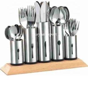 Porte-couverts en bois nouvellement lancé avec poignée en métal fini sur mesure pour la maison de cuisine et les fêtes en gros en vrac - Product Image 6