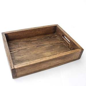 BANDEJA DE SERVICIO HECHA A MANO DE DECORACIÓN CON ASAS, Bandeja de desayuno de BAMBÚ Bandejas de madera Plato de servicio decorativo para comer - Product Image 3