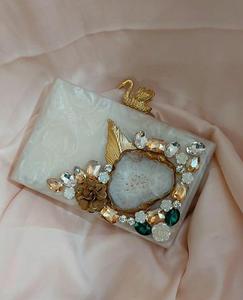 Hàng Mới Về Túi Ví Nữ Thiết Kế Túi Xách Túi Đeo Chéo Da Trăn Chính Hãng Thời Trang Da Rắn Tùy Chỉnh Màu Xanh Dương Thủ Công - Product Image 4