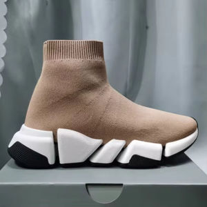 Chaussures décontractées de luxe 2.0 de haute qualité pour hommes, baskets tendance à semelle épaisse et coussinée, chaussures chaussettes respirantes pour hommes, chaussures de course - Product Image 3