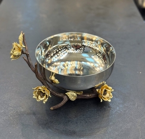 ชามเสิร์ฟขนม/ช็อคโกแลต สแตนเลสสตีลหรูหรา ผลิตตามสั่ง เป็นมิตรกับสิ่งแวดล้อม สำหรับงานเลี้ยง/งานดินเนอร์ ของตกแต่งโต๊ะอาหาร สีทอง - Product Image 1