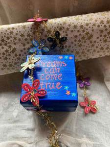 Boîte à bijoux peinte à la main vente chaude cadeaux et artisanat boîtes en bois signes muraux fabriqués en inde - Product Image 5