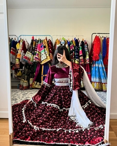 Afgano hecho a mano tradicional bordado mujeres Afghani terciopelo Tribal fiesta y vestido de novia tamaño personalizado vestidos de mujer a la venta 122 - Product Image 4