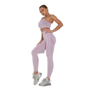 Ensemble de soutien-gorge et Legging à Logo personnalisé, taille haute, ensemble de Yoga et pantalon Leggings, entièrement Sublimation pour dames de Gym, nouvelle collection - Product Image 2