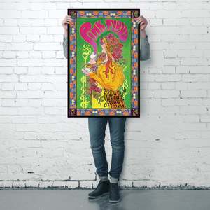 Bob Masse <b>Pink</b> Floyd Tour Poster Black <b>Frame</b> Paper Material for Wall Decor - Product Image 3
