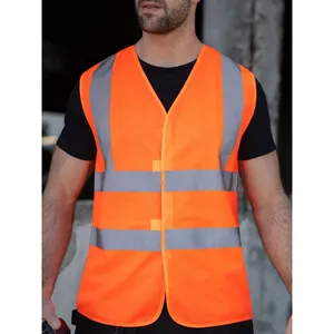 Gilet de sécurité confortable Minden Safety Merchandising avec autocollants et lumières réfléchissants – Produit promotionnel - Product Image 3