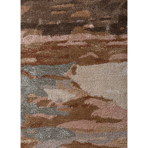พรมขนสัตว์ผสมวิสโคสทอมือลายนามธรรมสีเบจ-น้ำตาล ยี่ห้อเจเนซิส สำหรับบ้าน ห้องนั่งเล่น ห้องนอน ห้องพักโรงแรม-ความหนาแน่นสูง-Tnq-4305 - Product Image 3