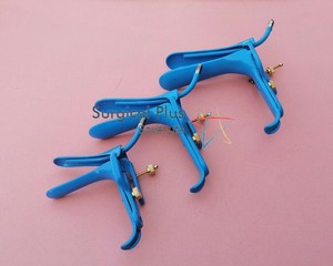 Espéculo Vaginal Graves con Fuente de Luz, Tallas S, M, L, Recubrimiento de Nailon Azul, Ginecología - Product Image 2