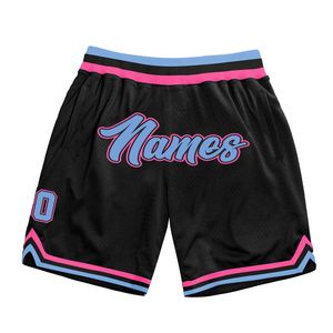 Industrie Direct Engro Sportswear Short de basket confortable personnalisé noir rose-blanc authentique Throwback - Product Image 3