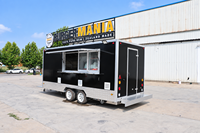 Camion de restauration entièrement équipé en fibre de verre, remorque personnalisée avec cuisine complète pour snacks, hot-dogs, bonbons, chips et glaces