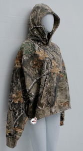 Sweat à capuche d'hiver personnalisé de haute qualité avec poche kangourou, imprimé à carreaux, doublure polaire, anti-boulochage, respirant pour femme - Product Image 2