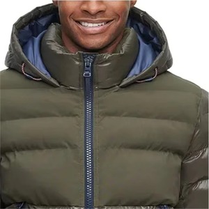 Veste d'hiver matelassée pour homme de haute qualité, col rabattu, logo sur le devant, imperméable, coupe-vent, couleur/taille/logo personnalisable - Product Image 3