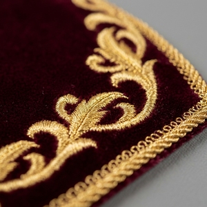 Fundas de Calice de Terciopelo Granate para Iglesia, con Bordado de Hilos de Oro, Juego de Velo Litúrgico, Accesorio para Vestimenta Sacerdotal Ortodoxa, Venta al por Mayor - Product Image 6