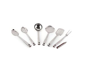 Ensemble d'ustensiles de cuisine élégant en acier inoxydable 7 pièces, outils de cuisine complets pour la cuisine quotidienne à la maison - Product Image 3