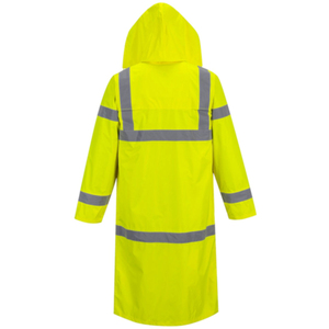 Imperméable de travail haute visibilité en PVC et polyester réfléchissant, résistant et personnalisé pour la construction - Product Image 3