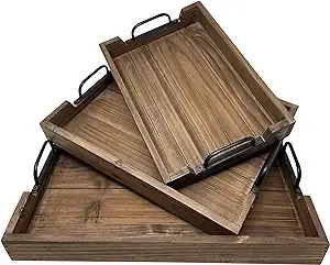 Proveedor de bandejas de servicio Bandeja de servicio de diseño de hojas de metal única hecha a mano personalizada - Product Image 4