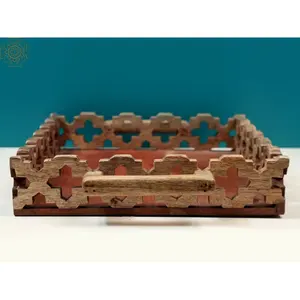 Plateau de service en bois alimentaire Fruts décoratif moderne pour taille personnalisée couleur bois naturel - Product Image 1