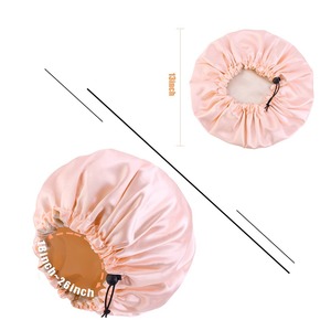 El más nuevo precio al por mayor gorros de doble capa completamente ajustable Reversible gorro de seda satinada con precio justo para mujeres damas - Product Image 3