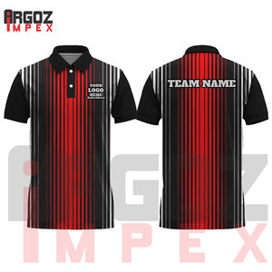 Alta calidad 100% poliéster sublimado gráfico transpirable tejido de punto estampado patrón hombres para polos - Product Image 3