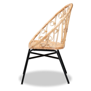 Chaise de cercle contemporaine élégante en rotin pour la maison, le bureau, la salle à manger et l'extérieur Meubles modernes tissés pour le salon de l'hôtel - Product Image 4