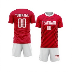 100% Polyester Breathable Plaid Custom Sublimation Soccer Jerseys High Quality Unisex Football Uniform - Product Image 1