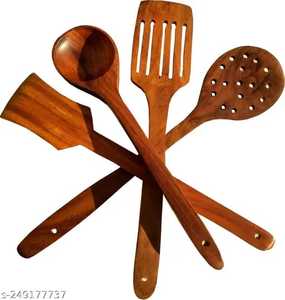 Cuchara de madera duradera hecha a mano para uso en la cocina del hogar, madera Natural para cocinar, servir, agitar, mezclar para fiestas - Product Image 2