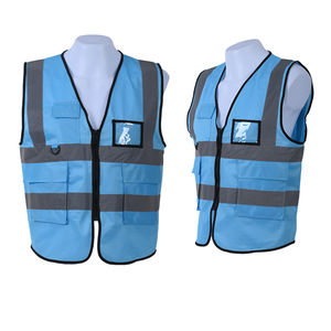 Quick Dry Reflective <b>Safety</b> Clothing Sleeveless High Visibility Breathable Reflective Vests With5 Dimensional Pockets And Logo - Product Image 1