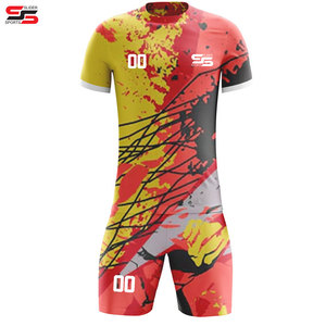 ชุดเสื้อฟุตบอลหลากสีชุดเสื้อฟุตบอลผ้าระบายอากาศสำหรับเด็กผู้ใหญ่ - Product Image 5