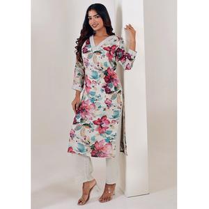 Meilleure qualité femmes Design moderne Chinon broderie travail Maruti mode fête/mariage Kurti pantalon Dupatta nouveau indien/pakistanais - Product Image 1