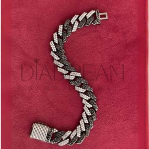 Bracelet Hip Hop Exclusif pour Homme en Argent Sterling 925, Plaqué Argent Brillant, Charme Diamant de Laboratoire, Design Unique Certifié - Product Image 2