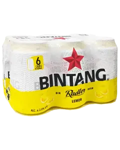 Compre cerveza Bintang Radler en lata, paquete de 6, a precio de mayoreo - Product Image 1