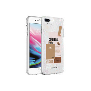 Étui de téléphone en silicone de protection de luxe de la série Marbello pour iPhone 8 Plus, motif marbré premium, compatible A53 A34 5G - Product Image 1