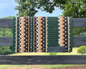 Western Show Horse Saddle Blanket Diseño de Nueva Zelanda Manta de sillín de lana hecha a mano Top Wool Saddle Pad Size - Product Image 3