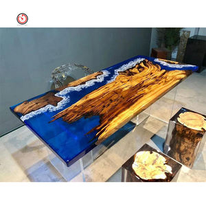 Mesa de Comedor Rectangular de Resina Epoxi Hecha a Mano de Lujo, Diseño Moderno Impermeable para el Hogar, Oficina, Hotel, Sala de Estar - Product Image 4