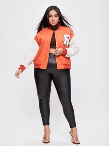 Service OEM personnalisé, dernier style, veste universitaire unie respirante pour femmes, logo personnalisé, veste universitaire pour femmes - Product Image 5