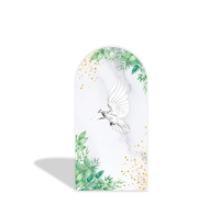 Housse de toile de fond pour arche de baptême, toile de fond pour photomaton, thème religieux, première communion, croix dorée, avec ballons, pour fête de bébé 'Dieu bénisse'
