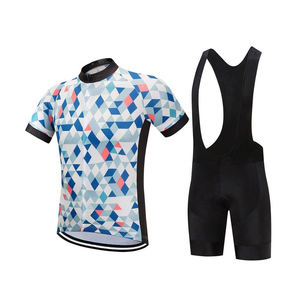 Ensemble de shorts et maillots de cyclisme personnalisés - Uniformes de cyclisme en gros 100% polyester respirant à séchage rapide, couleurs et logos personnalisés - Product Image 3