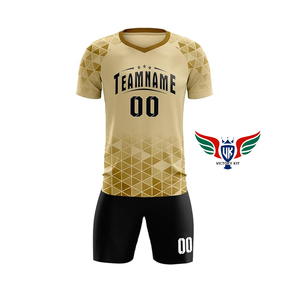 Custom Gold Soccer Jersey Set Men Football <b>Kit</b> Breathable Training Uniform Team Wear Personalized Name Number Sportswear - Product Image 5