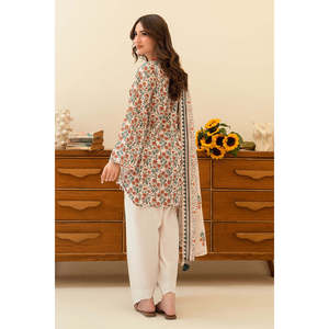 Ensemble 3 pièces en mousseline imprimée avec col brodé, tenue de fête modeste et formelle, tailles ODM du XS au 6XL, vêtements de jour tendance - SD-52203 - Product Image 4