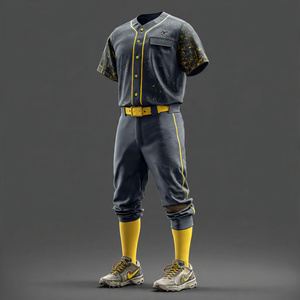 Uniformes de Béisbol Deportivos, Camiseta de Béisbol de Manga Corta con Botones, Cuello Redondo, Uniformes de Softbol - Product Image 6