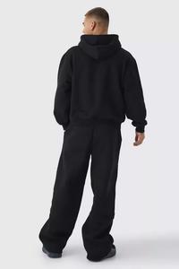 Servicio OEM personalizado de gran tamaño de algodón pesado de los hombres nuevos básicos Premium negro Jogger pantalones al por mayor oferta tendencia 2024 calidad - Product Image 4