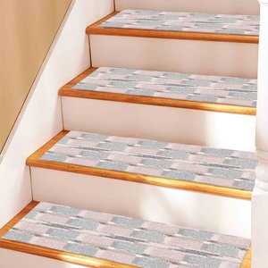 Tapis traditionnel en laine écologique imprimé, adapté aux animaux de compagnie, design patchwork imprimé en 3D, grand format, avec envers en latex rose - Product Image 4