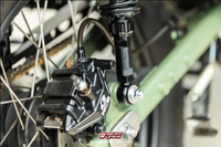 Kaliper Rem Piston Tunggal RCB E45 32mm Segel Debu Satu Arah Paduan Aluminium Tempa Untuk Rem Belakang Honda CT125 Hitam
