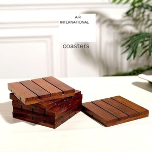 Handmade Walnut <b>Coasters</b> Square & Round Shape Wooden MDF - Product Image 4