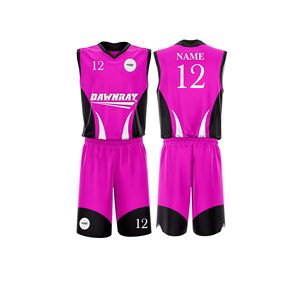 Ensemble de maillot de basket-ball personnalisé de style professionnel, maillot et short en polyester respirant à séchage rapide, vêtements de sport d'équipe pour hommes, femmes et jeunes - Product Image 4