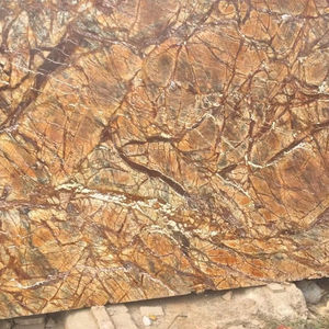 Marbre indien brun Rainforest, grande dalle, plan de travail, dessus de meuble, surface polie et adoucie, villa, salle à manger, design moderne, sol imperméable - Product Image 6