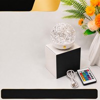 Lampe de table LED à effet d'ondulation d'eau, veilleuse en acrylique, éclairage d'ambiance, commande tactile pour la décoration de chambre à coucher et de chevet